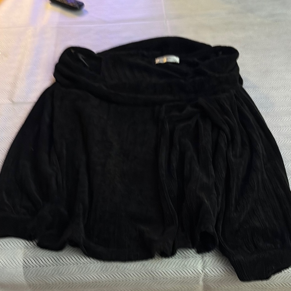 Elegant Black Cowl Sweater